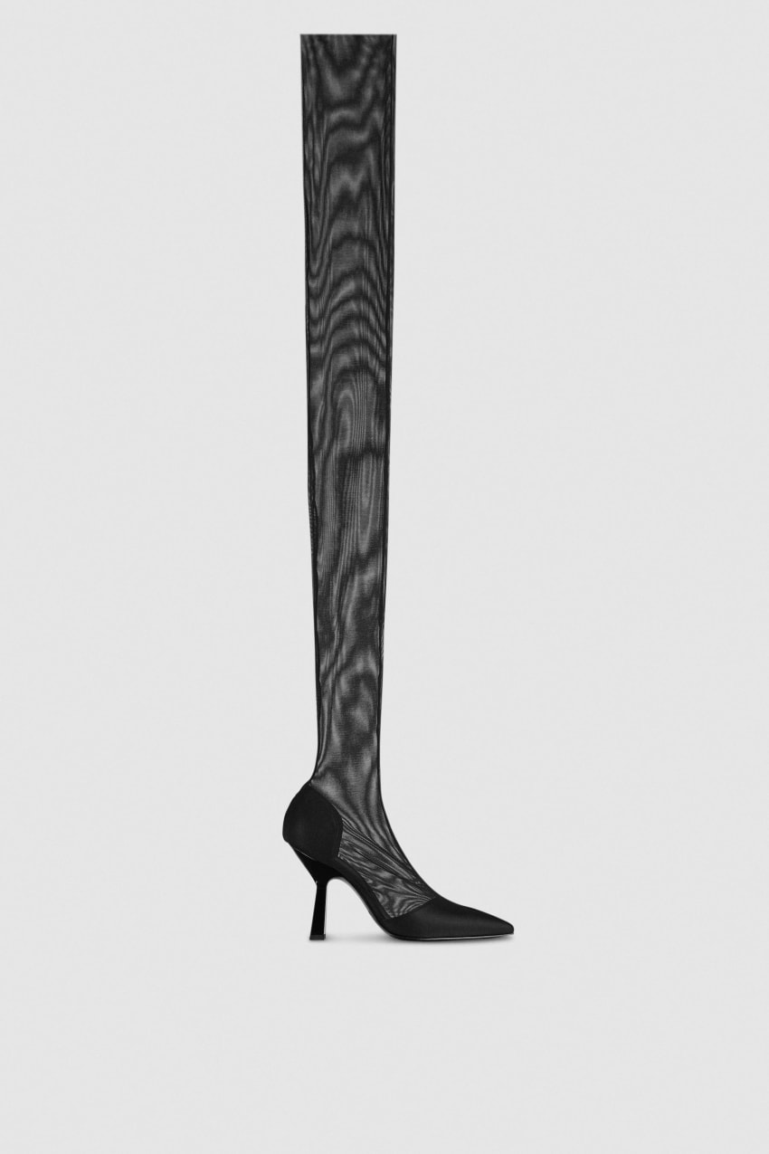 Patrizia Pepe Overknee Boots In Tulle Czarne | 2863JYKPB