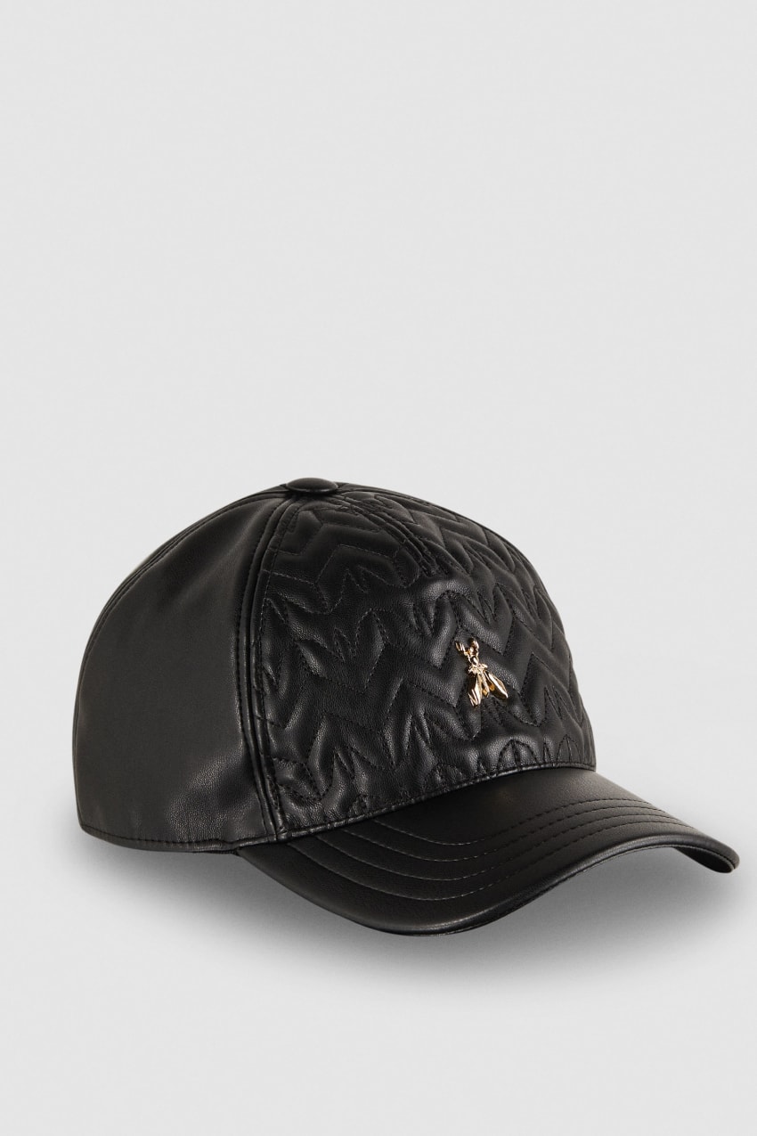 Patrizia Pepe Padded Fly Baseball Cap Czarne | 6854FOBAL