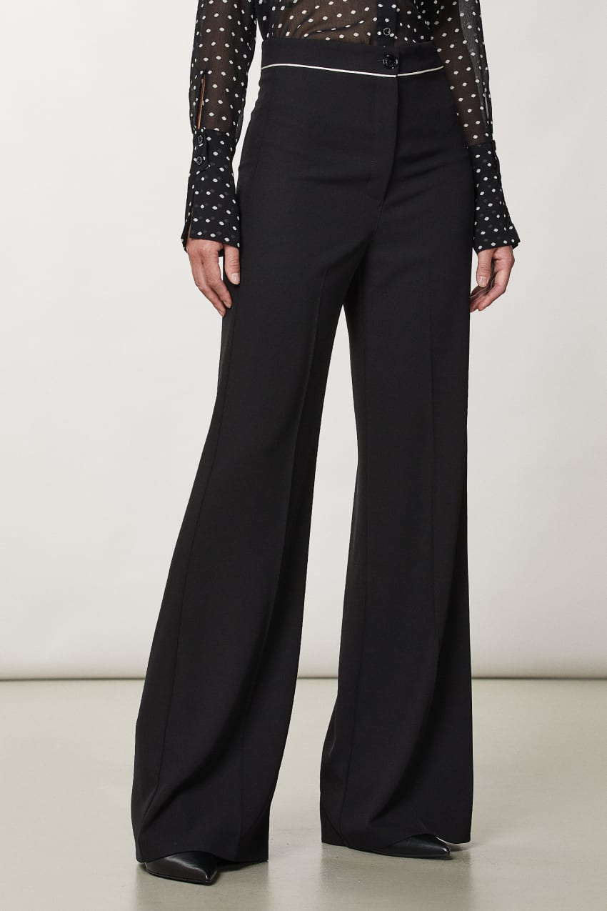 Patrizia Pepe Palazzo Pants Czarne | 1370CZQGP