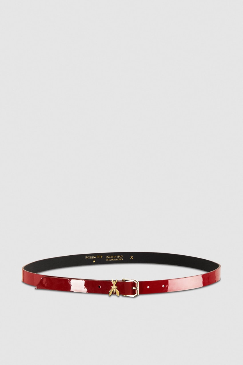 Patrizia Pepe Patent Leather Belt Czerwone | 8190PXNGT