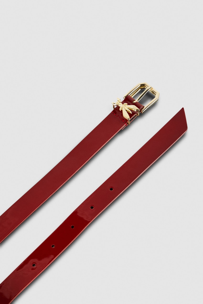 Patrizia Pepe Patent Leather Belt Czerwone | 8190PXNGT