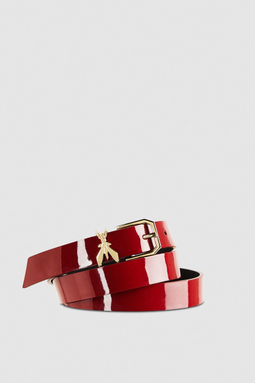 Patrizia Pepe Patent Leather Belt Czerwone | 8190PXNGT