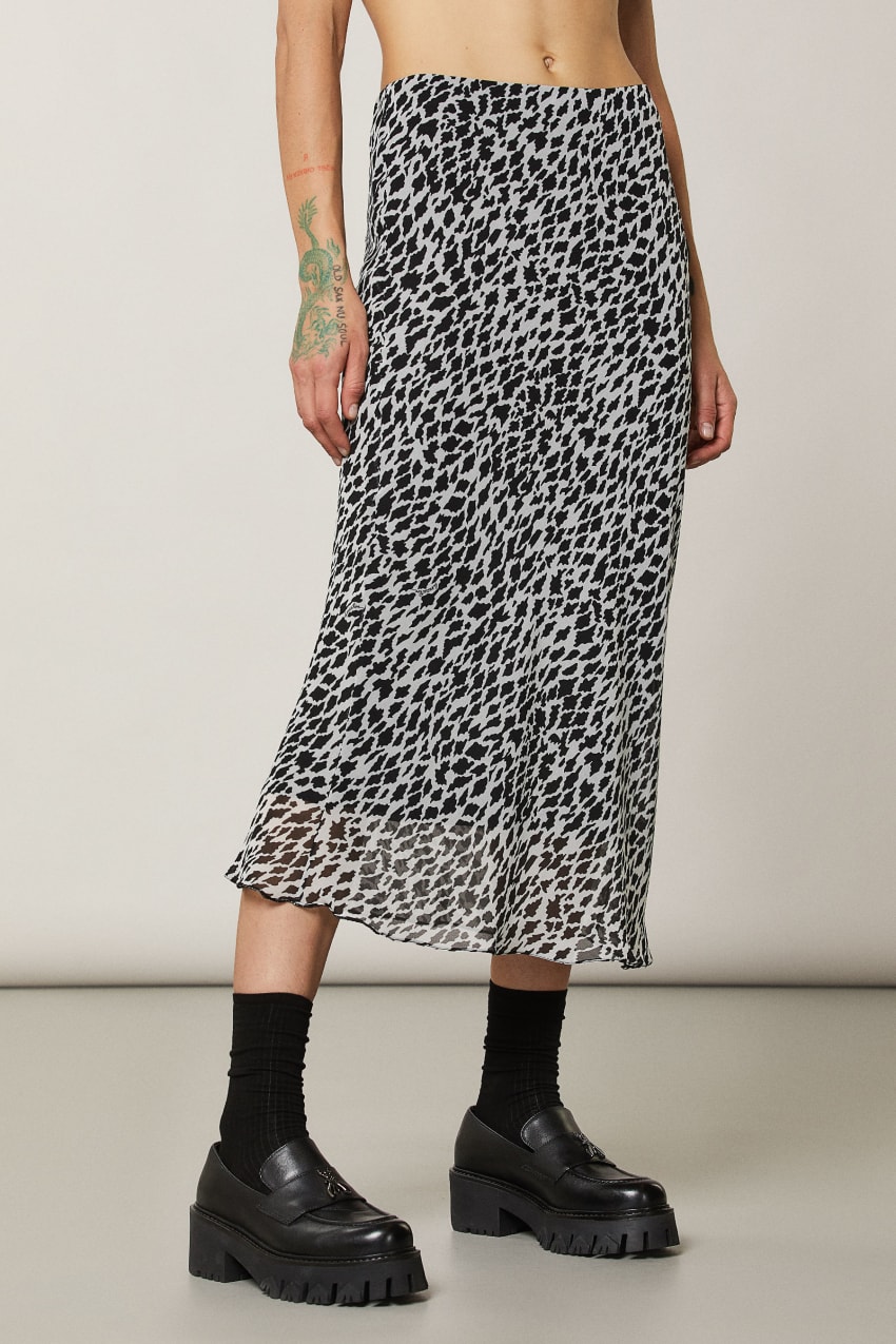 Patrizia Pepe Patterned Midi Skirt Białe | 2861OFTDU