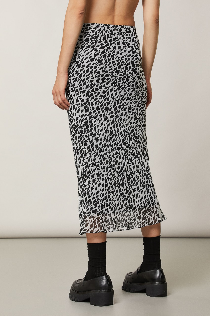 Patrizia Pepe Patterned Midi Skirt Białe | 2861OFTDU