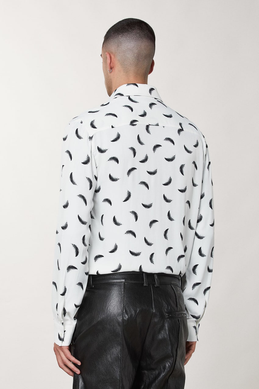 Patrizia Pepe Patterned Shirt With Breast Pocket Białe | 1308SAPQC