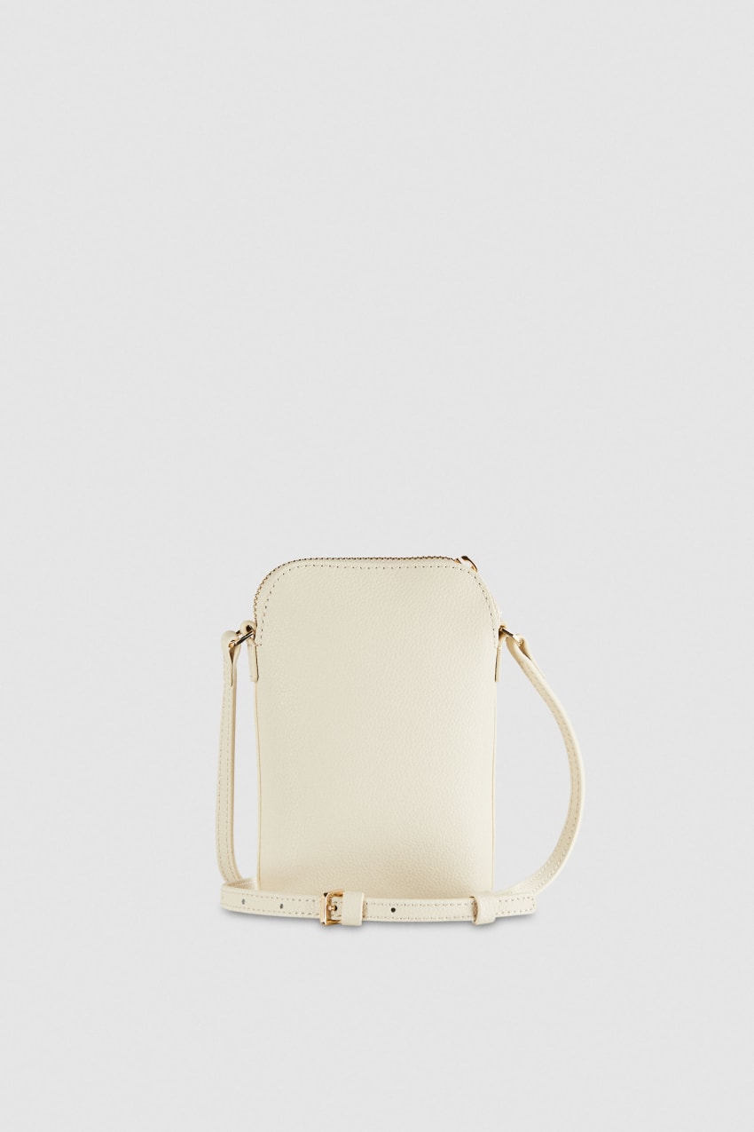 Patrizia Pepe Phone Holder With Shoulder Strap Beżowe | 3280FDVPY