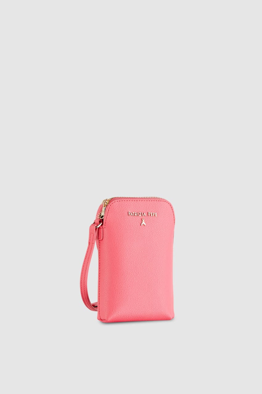 Patrizia Pepe Phone Holder With Shoulder Strap Różowe | 4912QDXLR