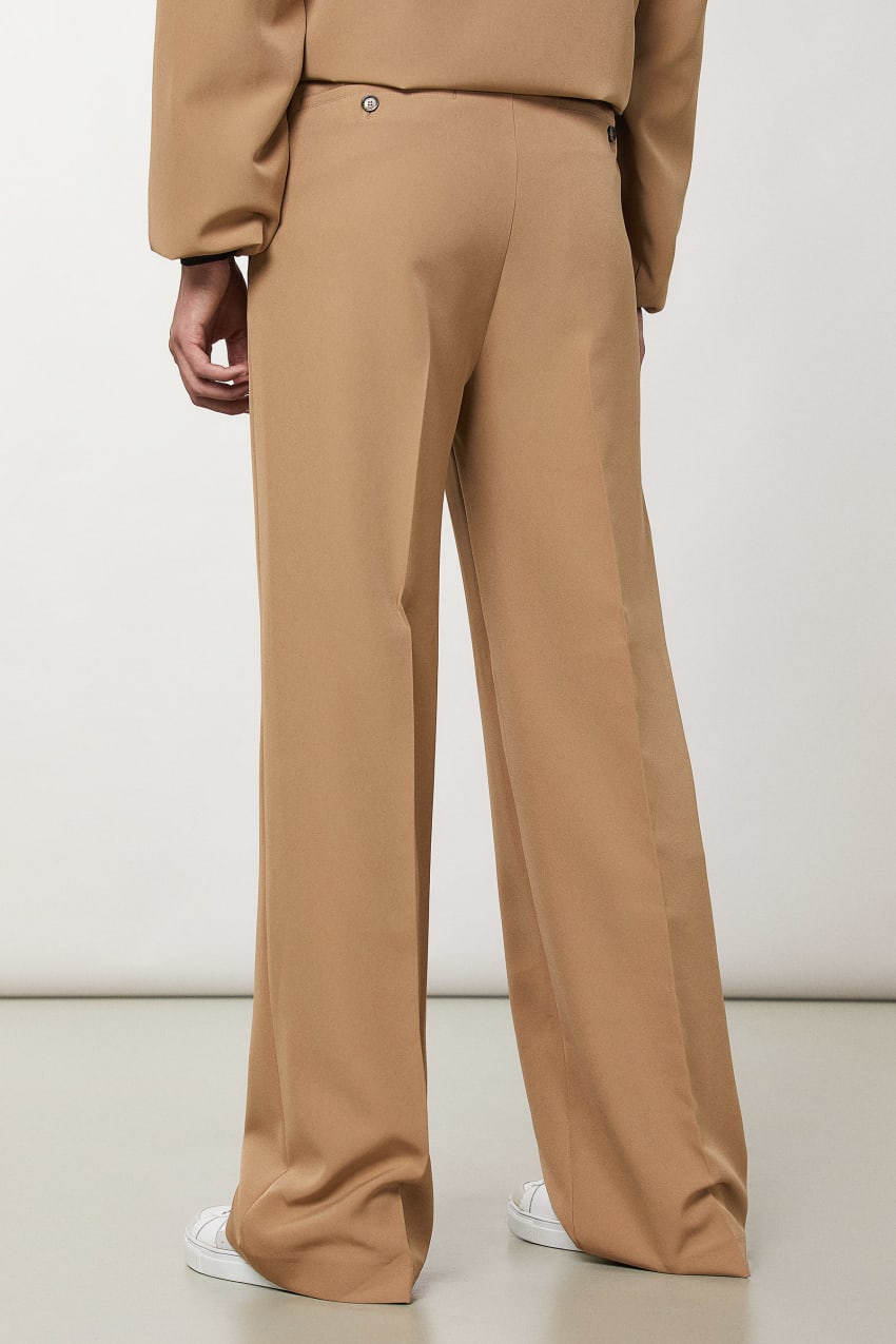 Patrizia Pepe Regular Fit Soft Pants Beżowe | 3176TPWKM