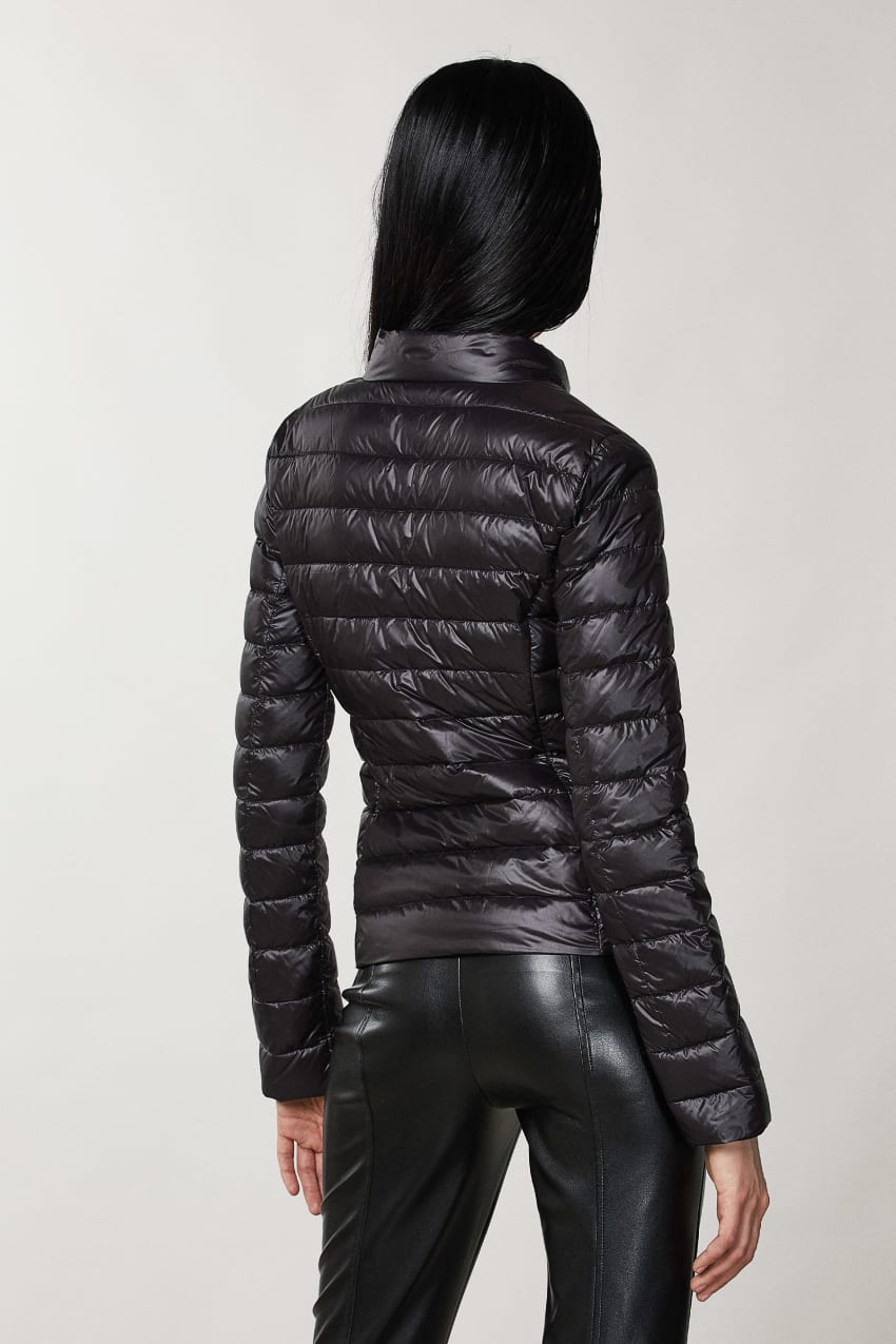 Patrizia Pepe Reversible Down Proof Nylon Down Jacket Czarne | 0576TFZNM