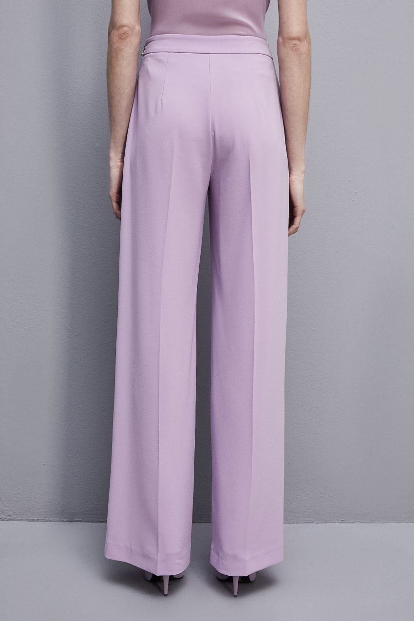 Patrizia Pepe Sablè Crepe Palazzo Pants Fioletowe | 7530SDGCN