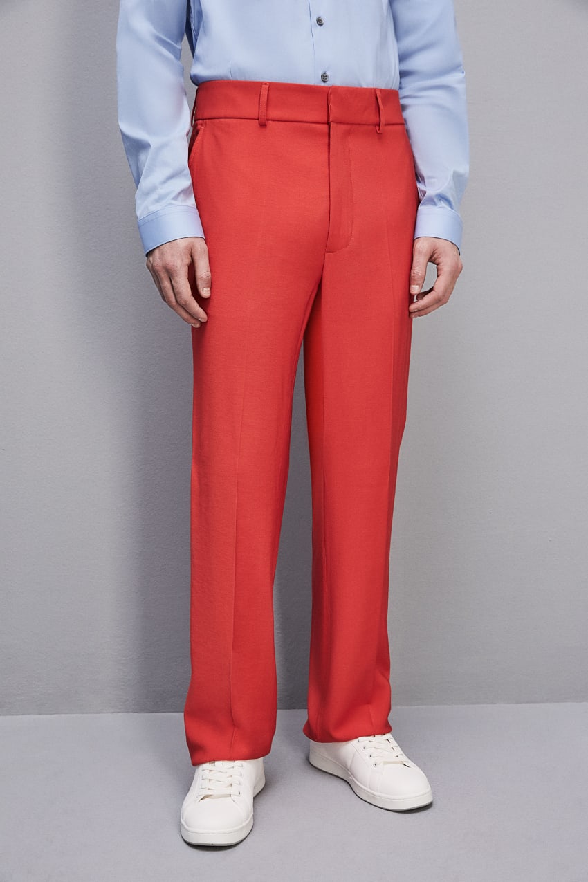 Patrizia Pepe Slim Fit Pants With French Pockets Czerwone | 9253OYETM