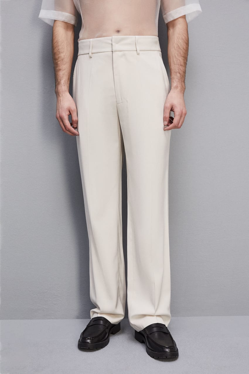 Patrizia Pepe Slim Fit Pants With French Pockets Beżowe | 2496YCWMR