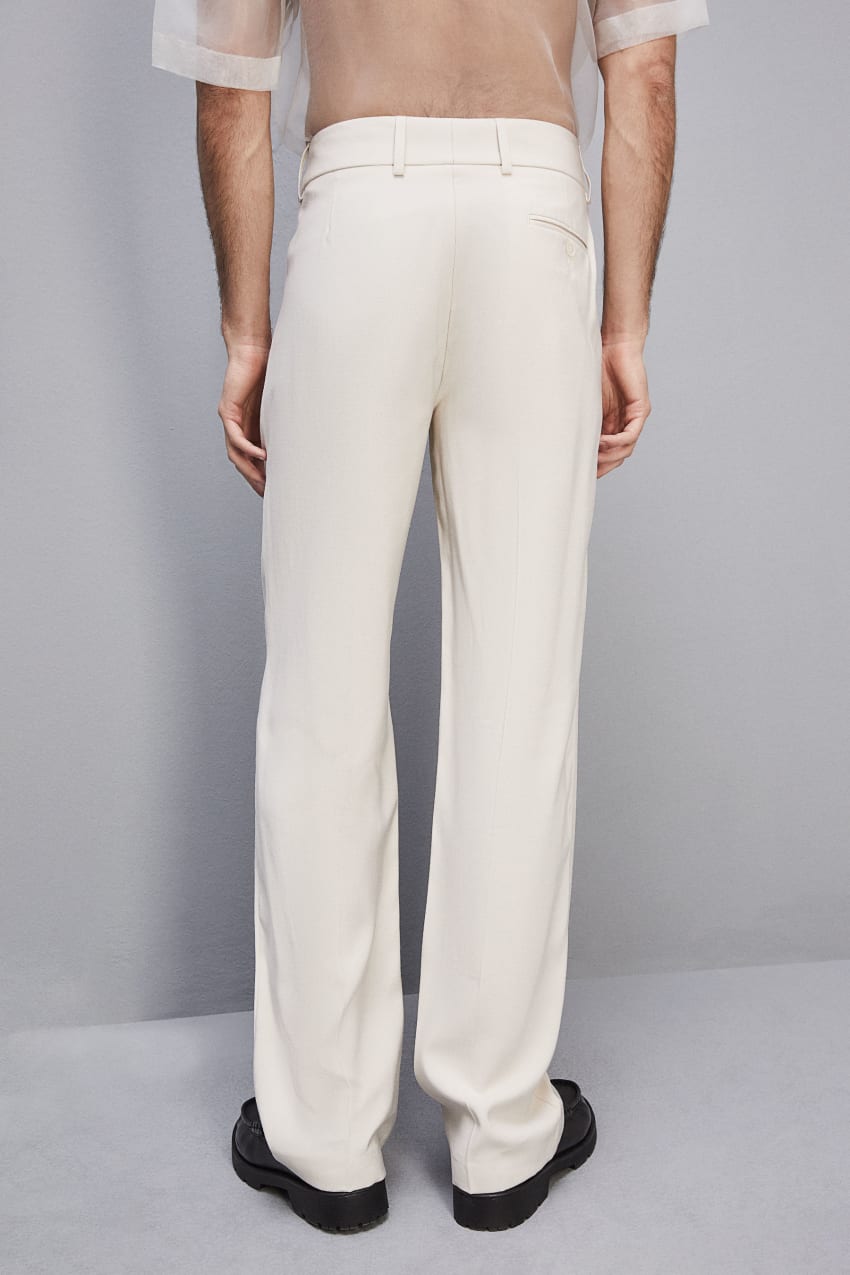 Patrizia Pepe Slim Fit Pants With French Pockets Beżowe | 2496YCWMR