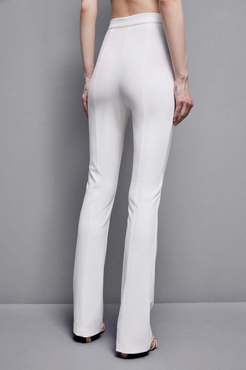 Patrizia Pepe Slim Flare Pants Białe | 5642ZIRFY