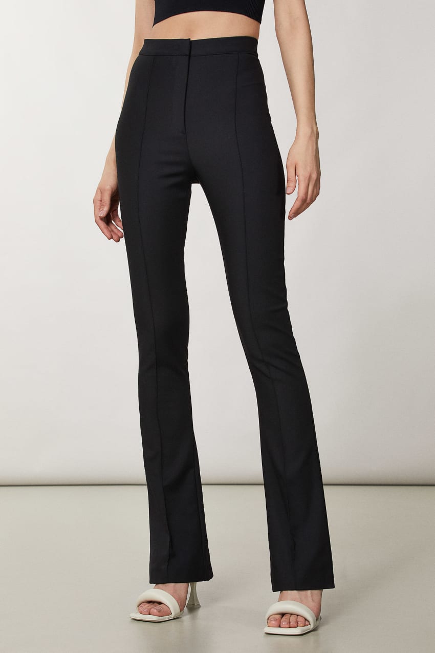 Patrizia Pepe Slim Flare Pants Czarne | 3461ZQATV