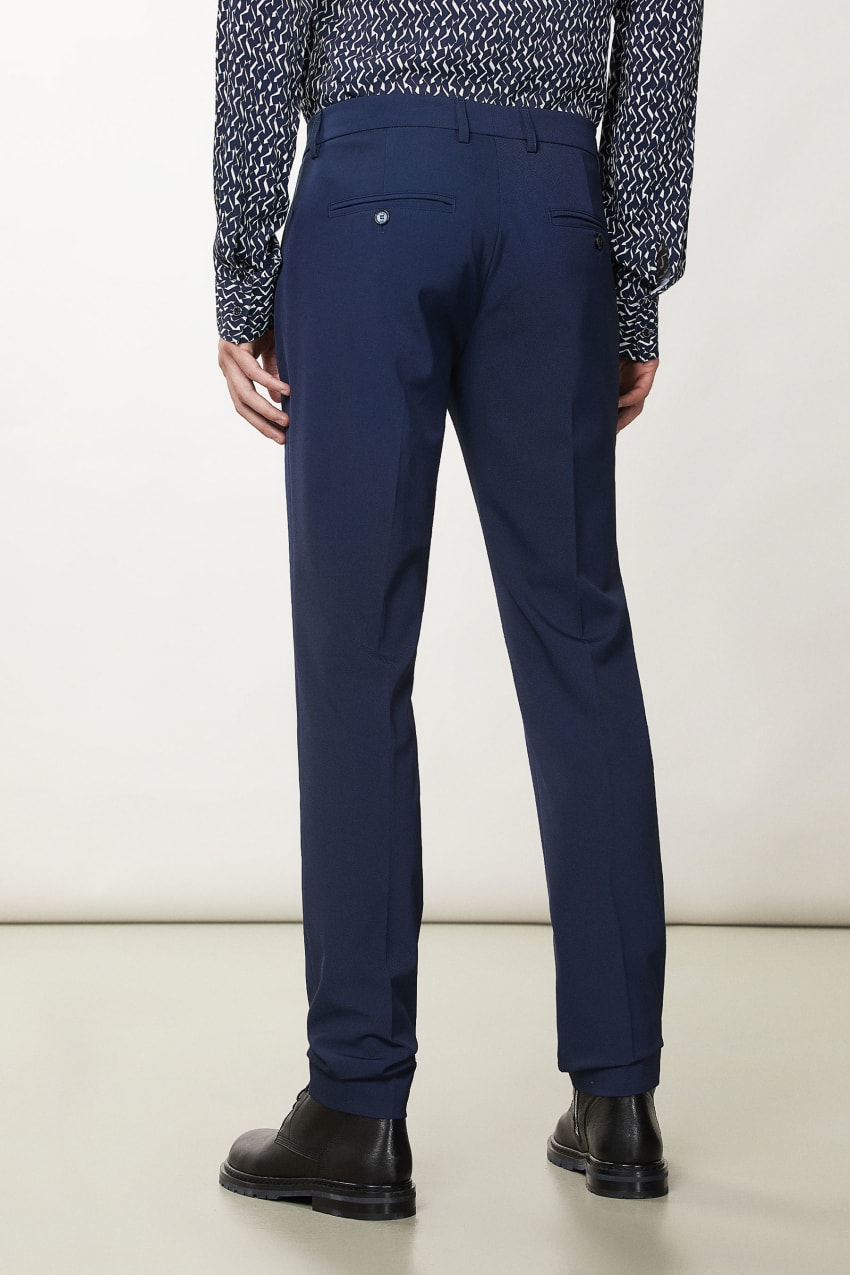 Patrizia Pepe Slim Gabardine Pants Niebieskie | 6037IAGRU