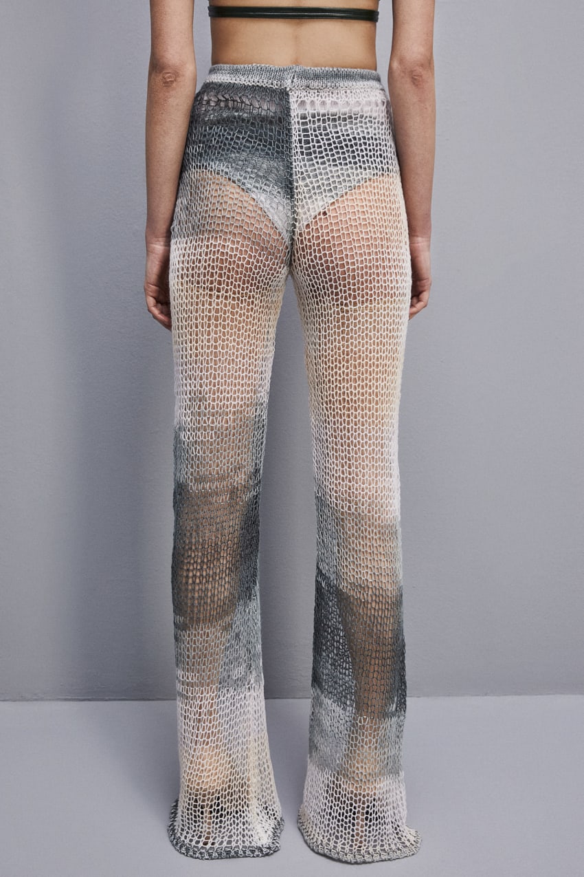 Patrizia Pepe Slim Mesh Pants Kolorowe | 4730BCDZJ