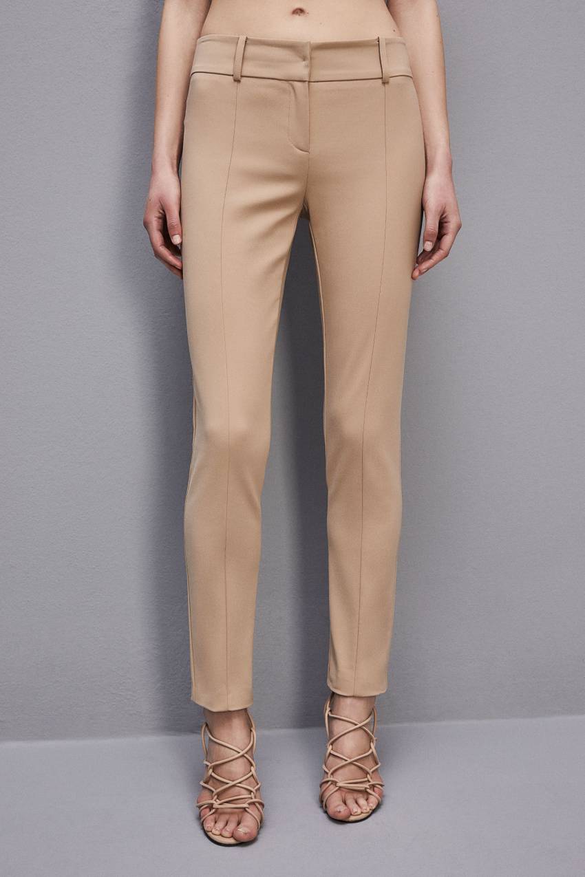 Patrizia Pepe Slim Pants Beżowe | 4658GXVAJ