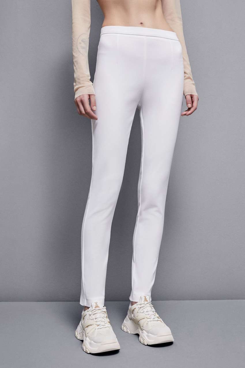 Patrizia Pepe Slim Pants Białe | 3524FEBVQ