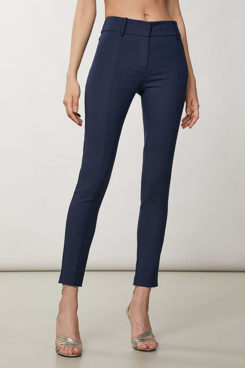 Patrizia Pepe Slim Pants Niebieskie | 8653UTFJN