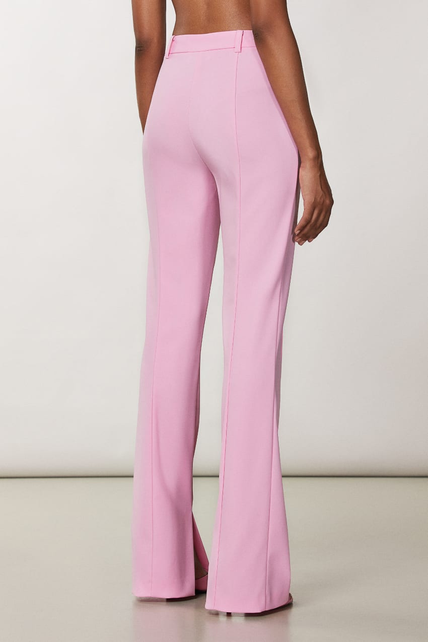 Patrizia Pepe Slim Pants With Side Slit Różowe | 6913HSTYZ