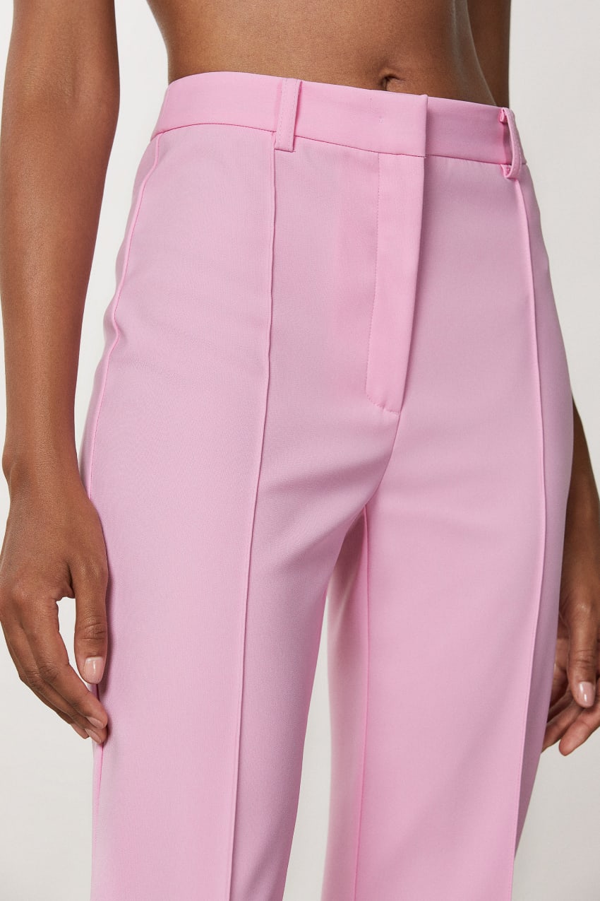 Patrizia Pepe Slim Pants With Side Slit Różowe | 6913HSTYZ