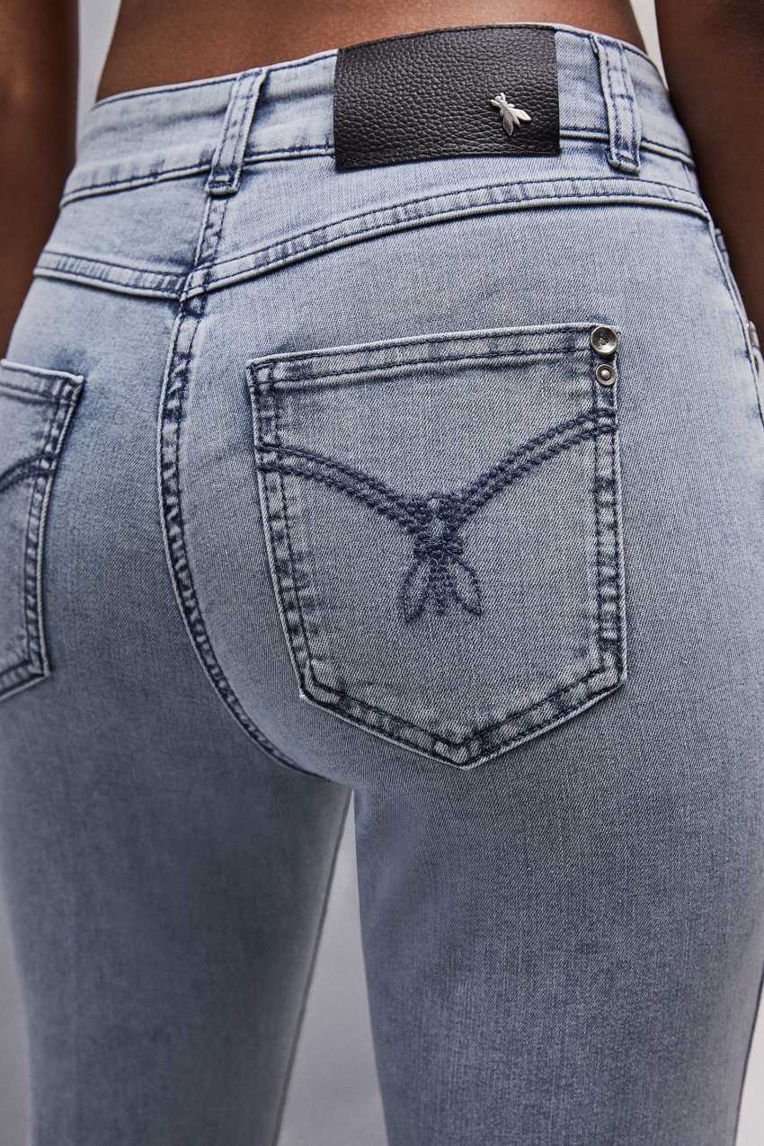 Patrizia Pepe Slim Stretch Denim Jeans Głęboka Niebieskie | 0327NZMJE