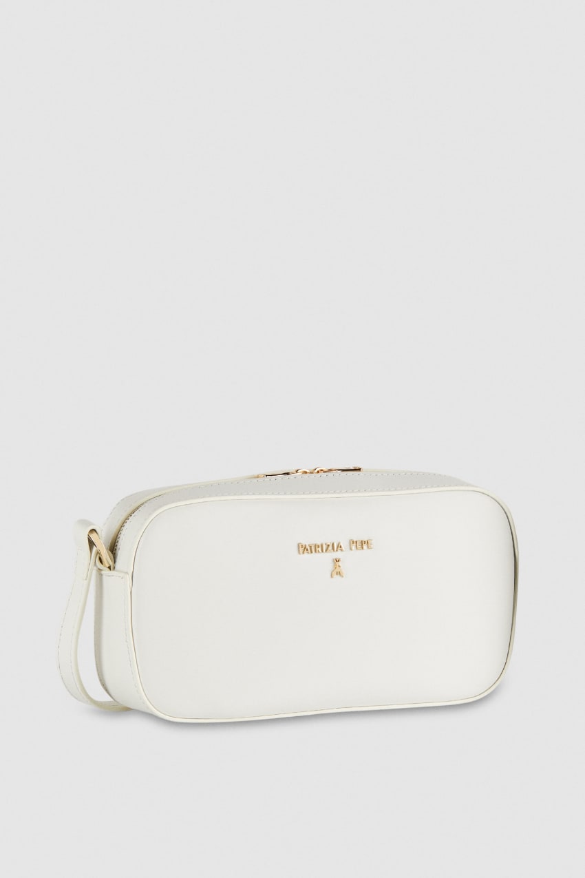 Patrizia Pepe Small Graphic Case Shoulder Bag Białe | 6081MWUXP