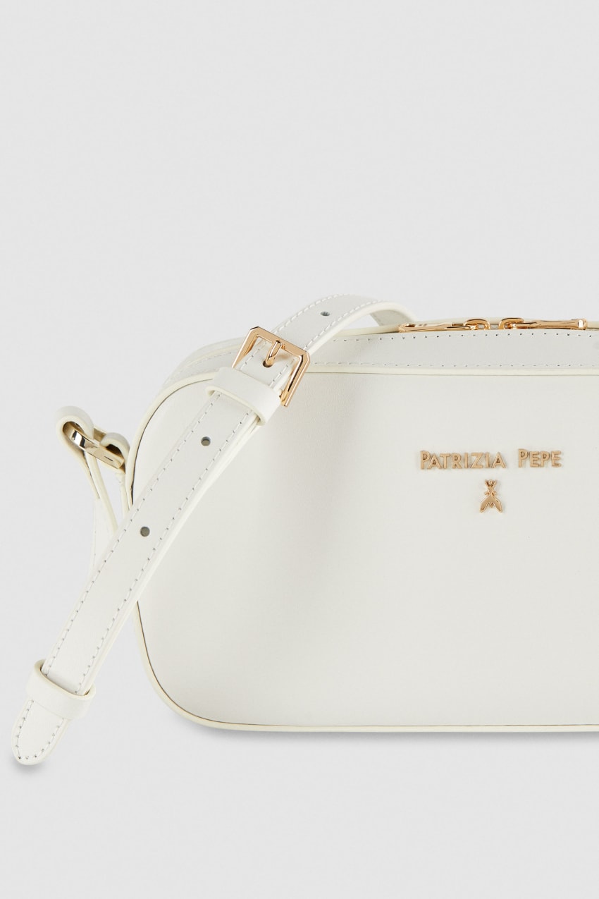 Patrizia Pepe Small Graphic Case Shoulder Bag Białe | 6081MWUXP