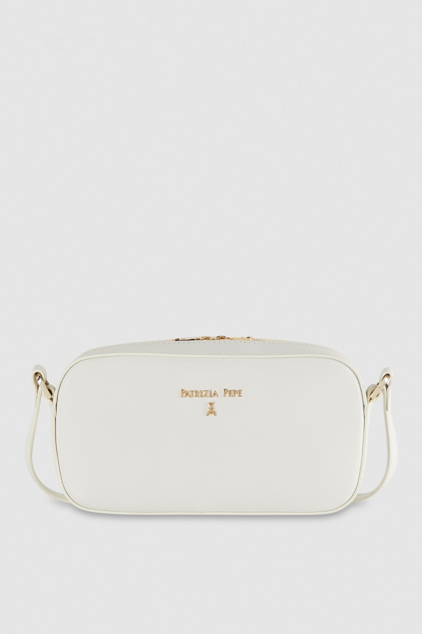 Patrizia Pepe Small Graphic Case Shoulder Bag Białe | 6081MWUXP