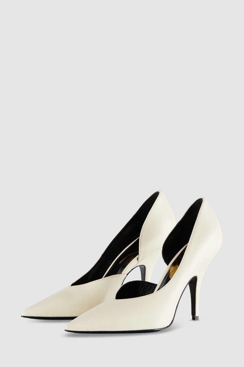 Patrizia Pepe Smooth Leather Pumps Beżowe | 0817OTNFK