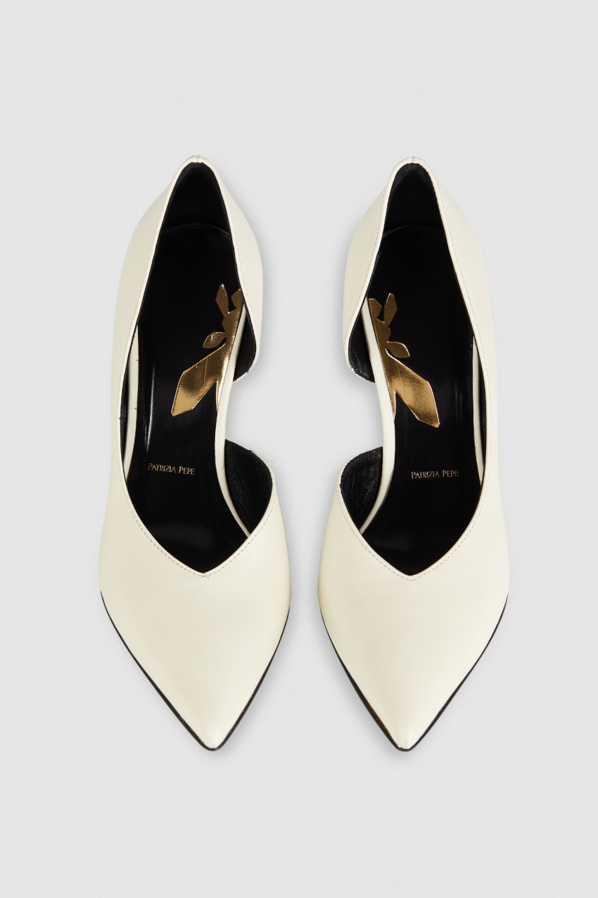 Patrizia Pepe Smooth Leather Pumps Beżowe | 0817OTNFK