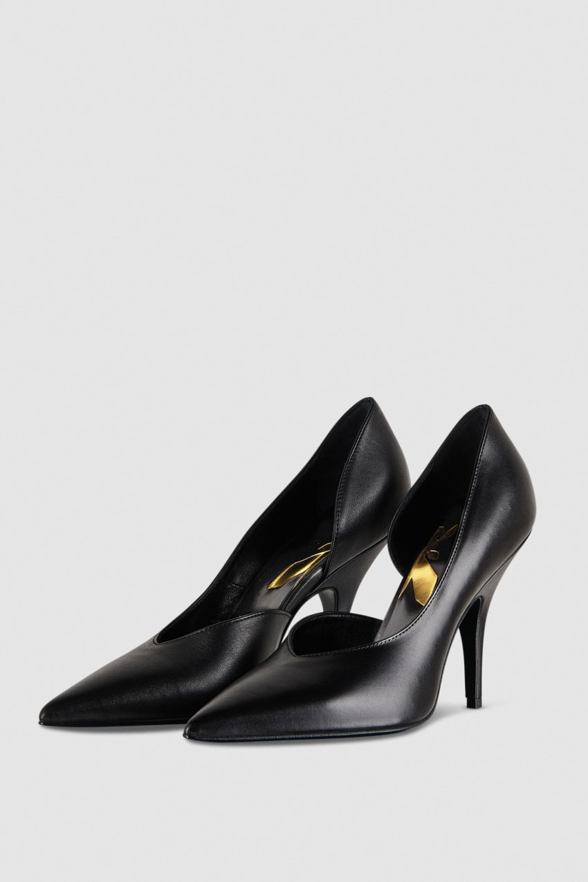 Patrizia Pepe Smooth Leather Pumps Czarne | 9531FLKXE