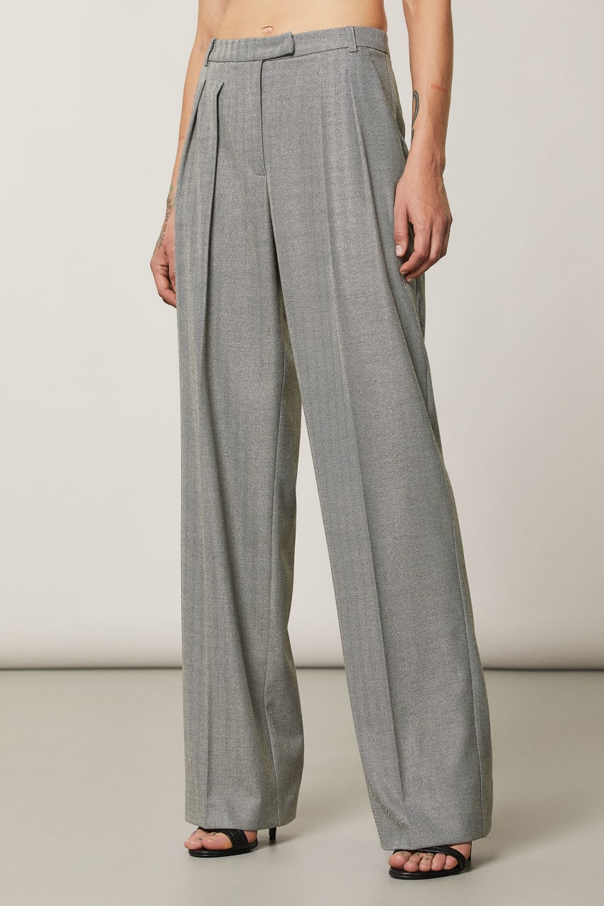 Patrizia Pepe Soft Viscose Pants Szare | 4752YUOQV