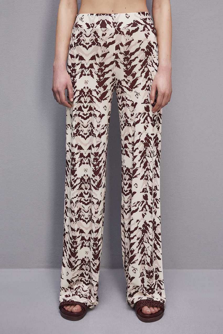 Patrizia Pepe Stretch Jersey Pants With Print Kolorowe | 5468UKNFW