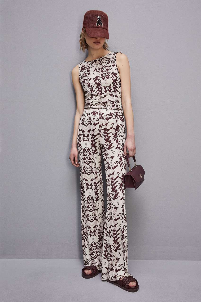 Patrizia Pepe Stretch Jersey Pants With Print Kolorowe | 5468UKNFW