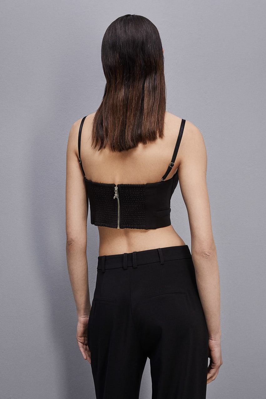 Patrizia Pepe Tailored Bustier With Belt Czarne | 5923GUYXV