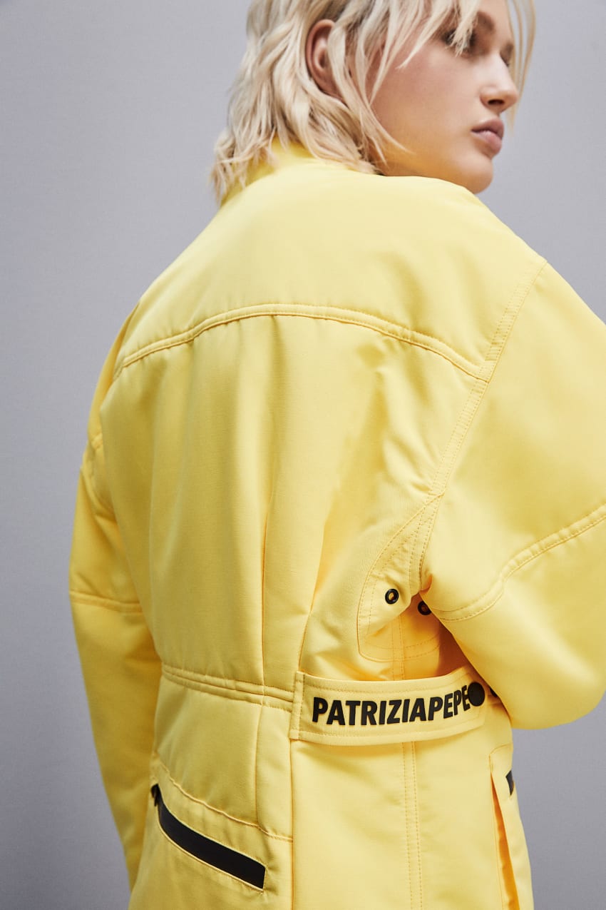 Patrizia Pepe Technical Nylon Over Jacket Żółte | 7602FXJZK