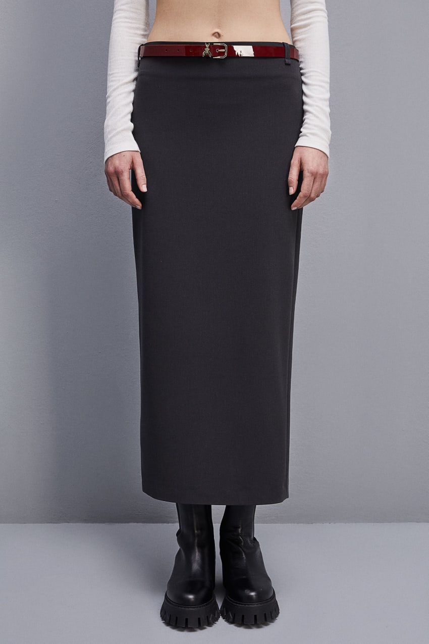 Patrizia Pepe Viscose Pencil Skirt Szare | 8157BEZMD